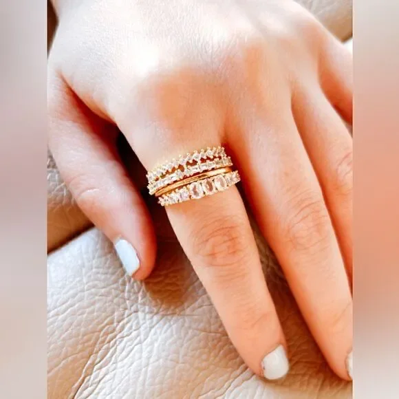 diamond ring set A323 - Picture 2 of 4